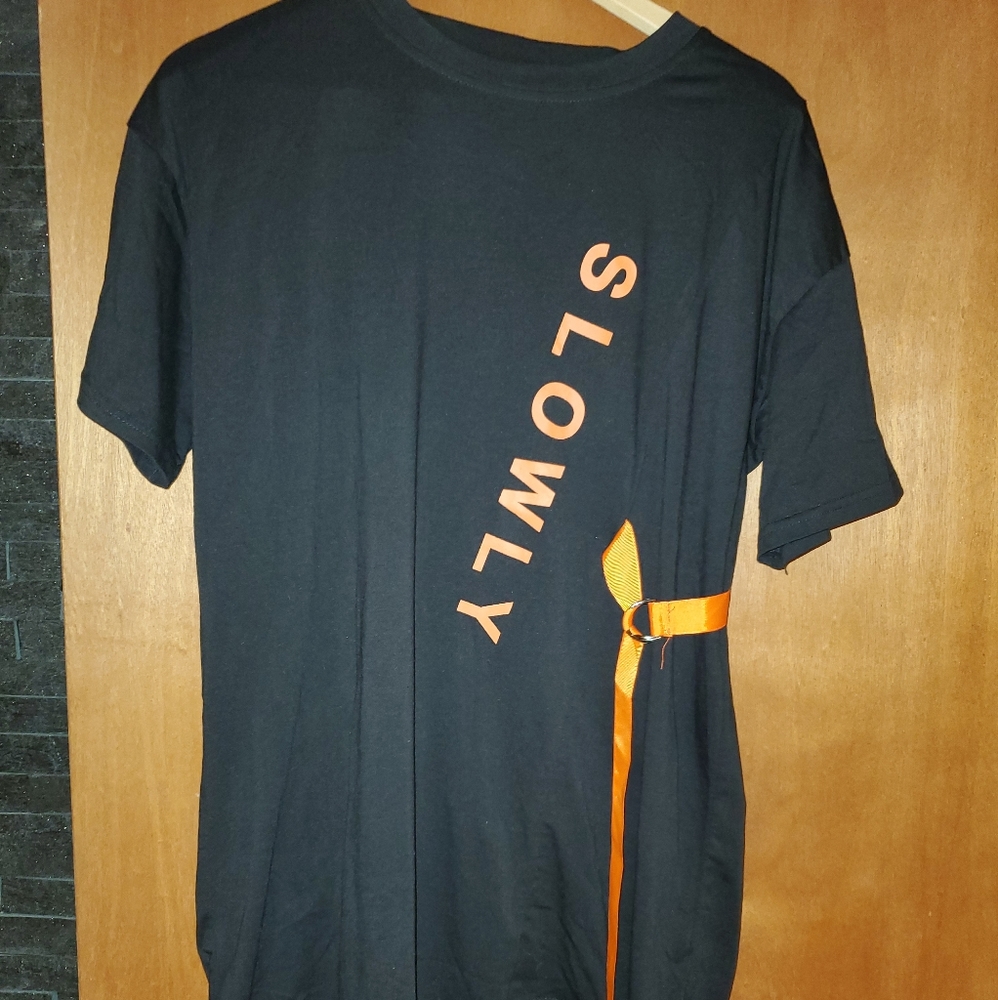 Women Balck and Orange Top size M/L